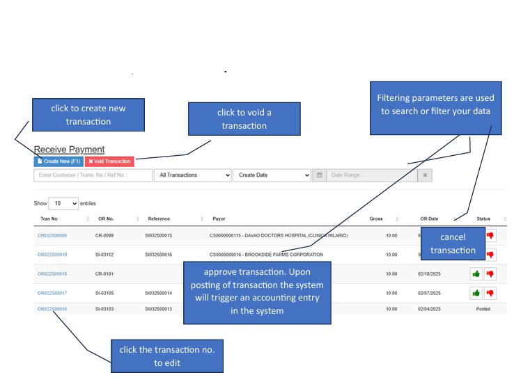 Navigating to AR Payment