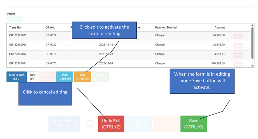 Navigating to Bank Deposit