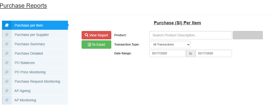 Sales Order Report Filter