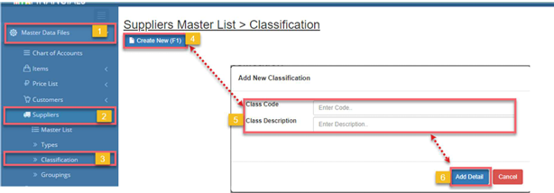 Navigating to SupplierClass