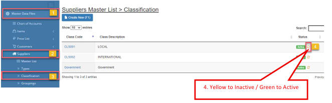 Navigating to SupplierClass