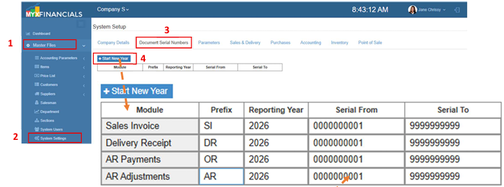 Navigating to System Settings